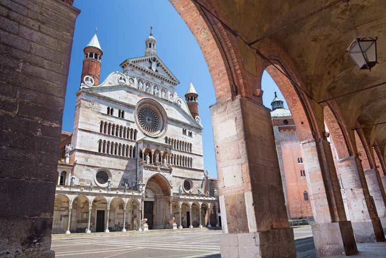 Chegando à catedral de Cremona
